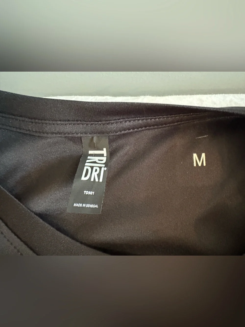 Tri Dry Classic Moisture Wicking Black Crewneck Short Sleeve T-Shirt